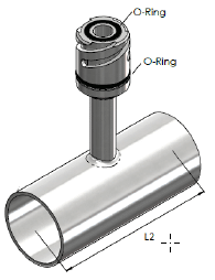 Measuring temperature in small pipes