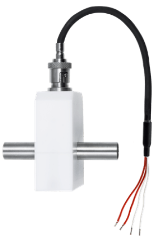 KP-COC clamp-on temperature sensor with quick-release bayonet coupling for hygienic, accurate, and non-invasive pipe temperature measurement and easy calibration.
