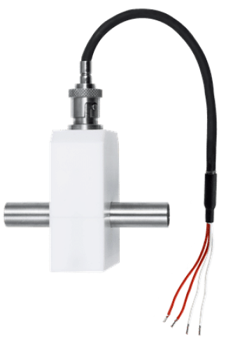KP-COC clamp-on temperature sensor with quick-release bayonet coupling for hygienic, accurate, and non-invasive pipe temperature measurement and easy calibration.