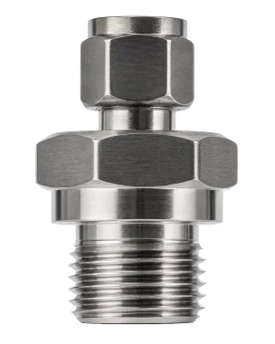 MA-AN compression fitting in stainless steel with a male BSP process thread, for plain stem temperature sensors