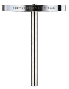MA-PW-FL stainless steel thermowell with a flange connection and straight tube