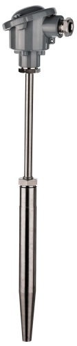 The High-Pressure Temperature Sensor Type D/DS/DDS for extreme conditions. Handles 500 bar & 1200°C, supports RTD (Pt100/Pt1000) and thermocouples (K, J, N, E, T).