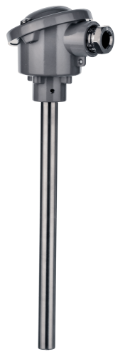 TC-BM/BMC high-temperature sensor for industrial applications. Thermocouple-based design with heat-proof steel and optional ceramic inner tube. ceramic inner tube.