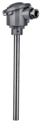 TC-BM/BMC high-temperature sensor for industrial applications. Thermocouple-based design with heat-proof steel and optional ceramic inner tube. ceramic inner tube.