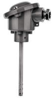 HVAC Temperature Sensor AUFO for precise air monitoring in ventilation and climate control. Features a slotted tube design for fast response and optional glass-encased Pt100 element for moisture protection.