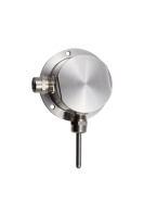 RR1-SRF hygienic room temperature sensor for cleanrooms, storage rooms, and food production. AISI 316L stainless steel, IP67-rated, and GMP-compliant.