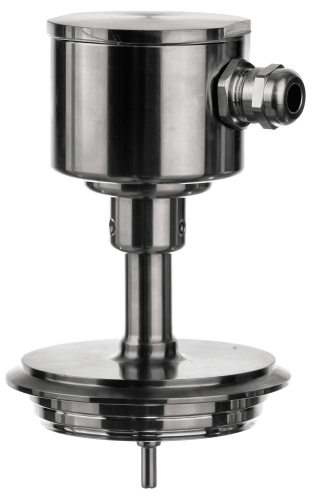 RT-BC-GEA hygienic temperature sensor with GEA-compatible flange for dairy, beverage, and pharmaceutical applications. AISI 316L, CIP/SIP-compatible.