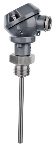 BUI-M industrial temperature sensor with compact BM head and fast reaction time for precise temperature measurement in processing plants and power systems.