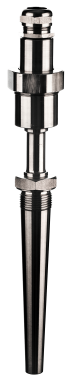 Marine-certified exhaust gas temperature sensor REG3S / TEG3S for 2-stroke diesel engines. Features a solid drilled protective pocket and fixed cable output.