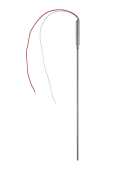 RM1 mineral-insulated temperature sensor with free leads for compact and flexible installations in tight spaces and machine integration.