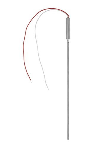 RM1 mineral-insulated temperature sensor with free leads for compact and flexible installations in tight spaces and machine integration.
