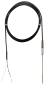 TM4 mineral-insulated thermocouple sensor with an extended cable and plug for secure installation in industrial machinery, process control, and automation systems.