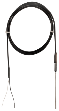TM4 mineral-insulated thermocouple sensor with an extended cable and plug for secure installation in industrial machinery, process control, and automation systems.
