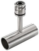 Quick Connect in-line thermowell – sensor pocket welded into a pipe section with bayonet coupling on top