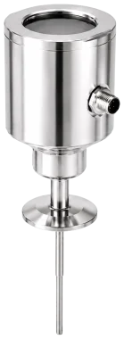 Quick Connect temperature sensor RT-BCQ-D with display in the protection head, clamp connection and M12 plug