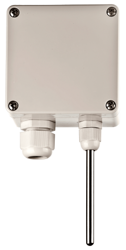 RR1-P room temperature sensor with impact-resistant ABS housing, marine approval, and IP67-rated protection for HVAC, cold storage, and industrial applications.