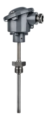 Type BUI temperature sensor with a fixed measuring insert, installed directly or in a thermowell