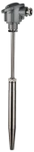 Type D temperature sensor with a tapered weld-in thermowell, extension neck and aluminium connection head