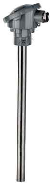 AM/AMC thermocouple temperature sensor with a steel protection tube and an aluminium connection head