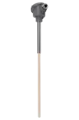 BC/BCC thermocouple temperature sensor with a ceramic protection tube and a Form B connection head