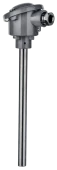 BM/BMC thermocouple temperature sensor with a steel protection tube and a Form B connection head