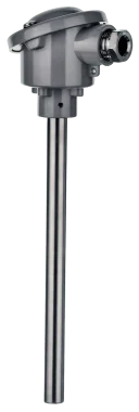 BM/BMC thermocouple temperature sensor with a steel protection tube and a Form B connection head