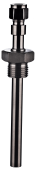 MA-PW2 threaded thermowell with compression fitting and customizable extension length, providing safe heat-distance for sensors, cables, or electronics.