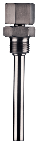 MA-PW4 threaded thermowell featuring rotatable union fitting and welded coupling for flexible sensor orientation and robust industrial installations.