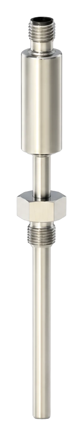 Industrial temperature sensor Type BP1-T with an integrated 4-20 mA transmitter and M12 connector