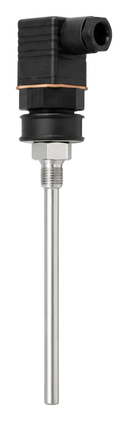 Industrial temperature sensor Type BP2-T with an integrated 4-20 mA transmitter and DIN EN 175301-803-A valve-plug connection