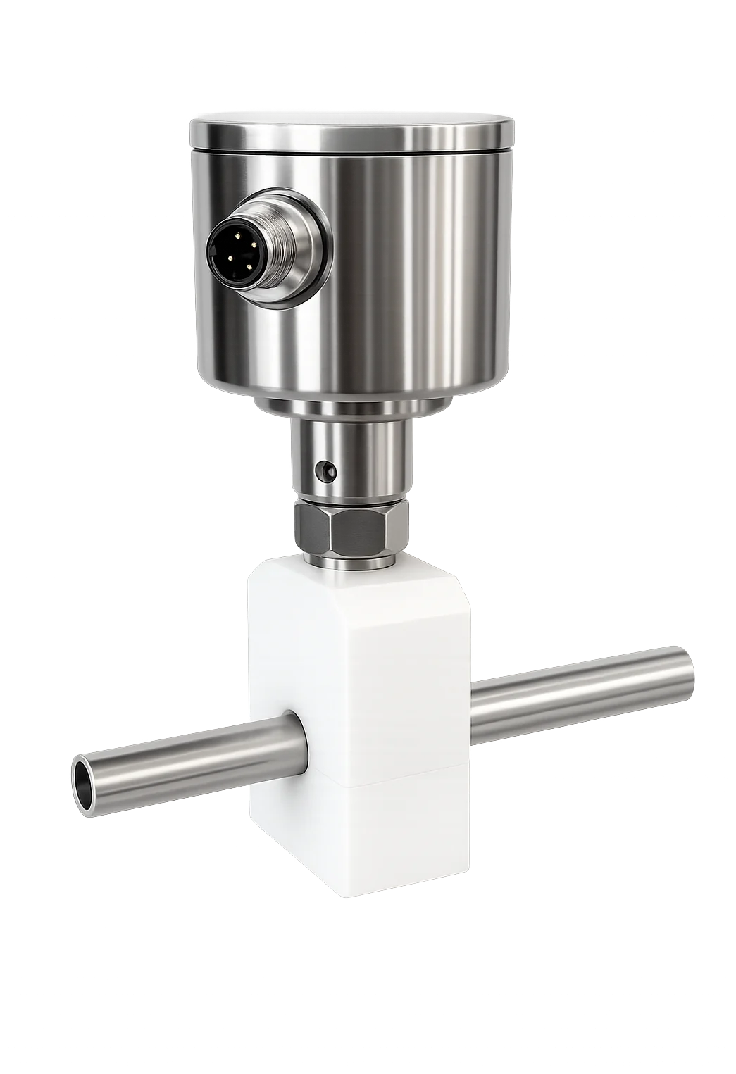 Quick Connect clamp-on temperature sensor mounted on the outside of a pipe