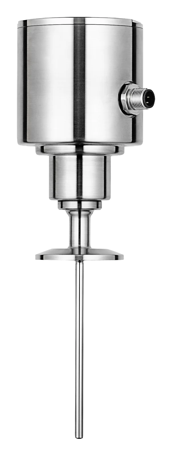 Assembled Quick Connect hygienic temperature sensor with tri-clamp fitting and M12 connector